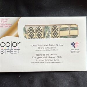 Color Street Nail Polish Strips - Black and Cream
